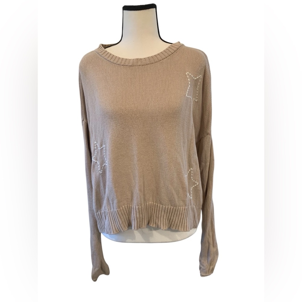 Z Supply | Women's Beige Sweater with Star Accents